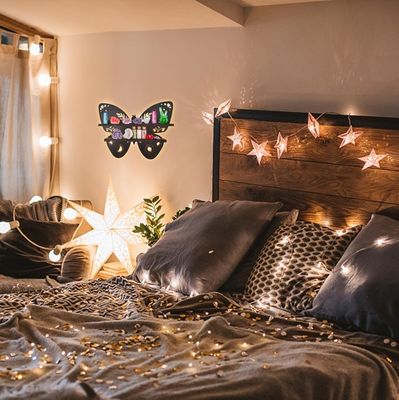 Modern Design Storage Containers for Butterfly Wood Wall Floating Shelves in Wood