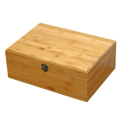 Customized Logo Acceptable Eco-friendly Bamboo Rectangle Wooden 13x9x5cm Storage Box