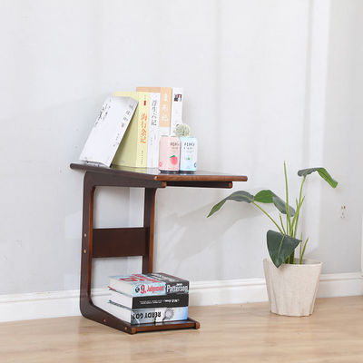 Modern Wooden Coffee Table Small Curved Pine Solid Wood for Living Room or Bedroom