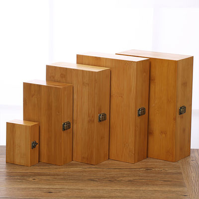 Customized Logo Acceptable Eco-friendly Bamboo Rectangle Wooden 13x9x5cm Storage Box
