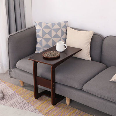 Modern Wooden Coffee Table Small Curved Pine Solid Wood for Living Room or Bedroom