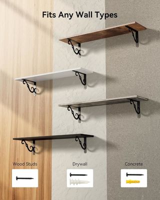 Popular Design Custom Color Set Of 2 Wooden Floating Shelves for Household Needs
