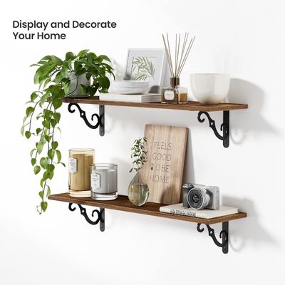 Popular Design Custom Color Set Of 2 Wooden Floating Shelves for Household Needs