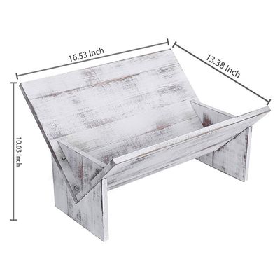 Wooden Magazine Book Files Albums Display Retro Style Organizer Wall Shelf Decoration