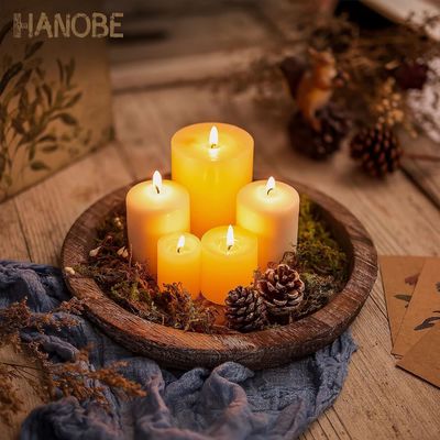 Custom Wooden Serving Tray Rustic Round Candle Holder Decor for Cake Tools and Design