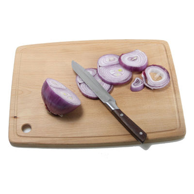 Functional and Durable Solid Wood Beech Cutting Board with Handle Printing Burned