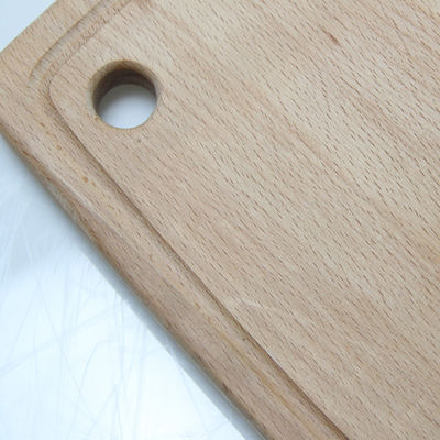 Functional and Durable Solid Wood Beech Cutting Board with Handle Printing Burned