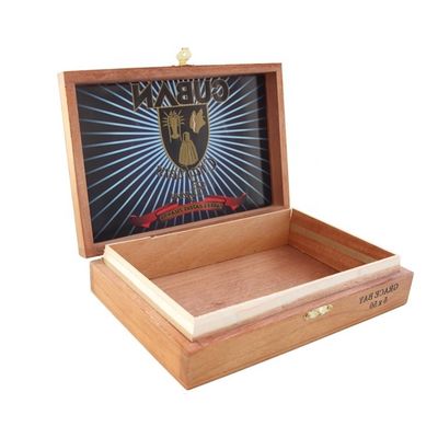 FSC Certified Handmade Wood Cigarette Box with Customized Logo Printing and Packaging