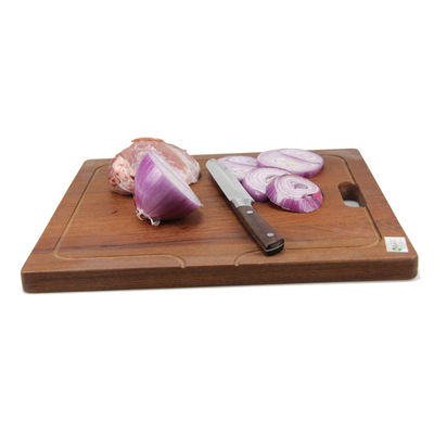 Functional Solid Wood Cutting Board with Handle Custom Size Sustainable Printing Burned