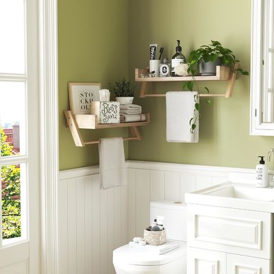 General Home Furniture Bathroom Shelves Over Toilet U-Shaped Hanging Shelves for Wall