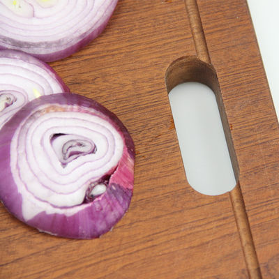 Functional Solid Wood Cutting Board with Handle Custom Size Sustainable Printing Burned