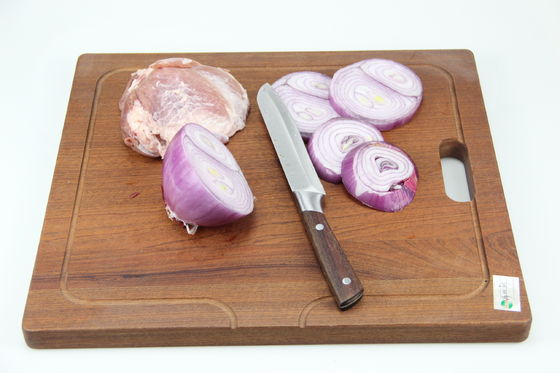 Functional Solid Wood Cutting Board with Handle Custom Size Sustainable Printing Burned