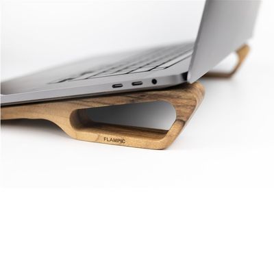 Wooden Laptop Holder for Macbook Space-saving and Stylish Desk Accessory