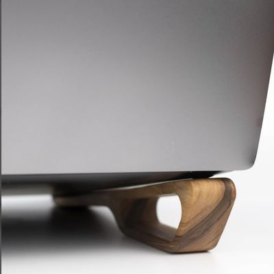 Wooden Laptop Holder for Macbook Space-saving and Stylish Desk Accessory