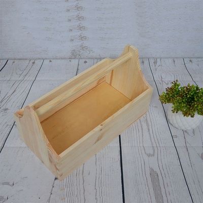 Customized Logo Acceptable and Printing Laser Engrave Wooden Tool Box for Crafts Storage