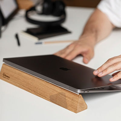 Functional Design Wood Laptop Stand for Macbook Multifunctional and Ergonomic