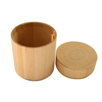 Europe Vitalucks Unfinished Small Wooden Painted Wooden Plain Color Cylinder Box