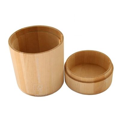 Europe Vitalucks Unfinished Small Wooden Painted Wooden Plain Color Cylinder Box