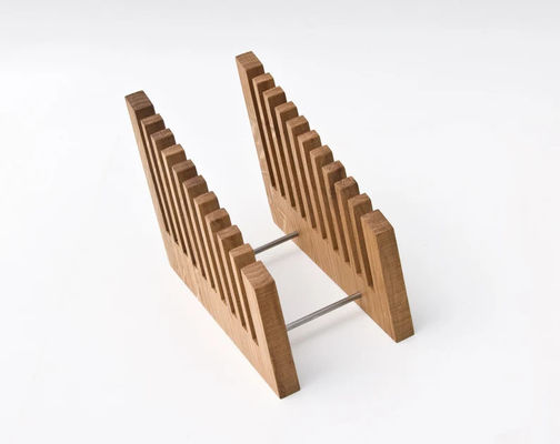 Office Desk Organization Made Stylish with Wooden File Holder and Printing Function