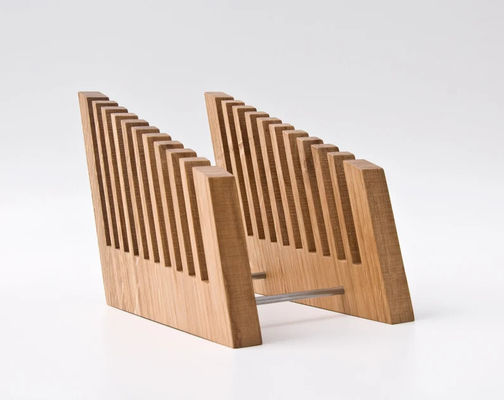 Office Desk Organization Made Stylish with Wooden File Holder and Printing Function