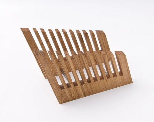 Office Desk Organization Made Stylish with Wooden File Holder and Printing Function