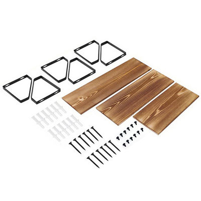 Household Essential Qingdao Vitalucks Solid Surface Wood Floating Wall Shelf Set of 3