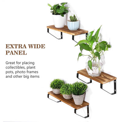 Household Essential Qingdao Vitalucks Solid Surface Wood Floating Wall Shelf Set of 3