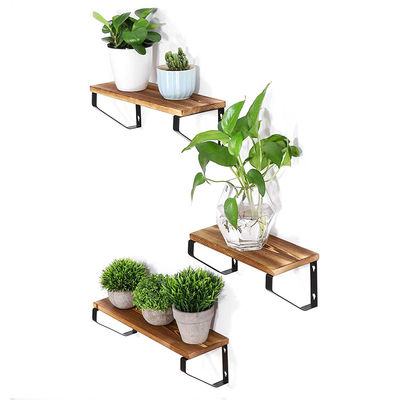 Household Essential Qingdao Vitalucks Solid Surface Wood Floating Wall Shelf Set of 3