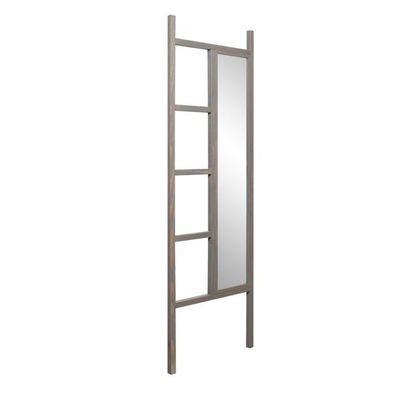 Bathroom Leaning Dressing Mirror Ladder Modern Design Style Wooden Frame with Mirror