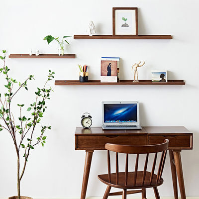 NO Inflatable Rustic Beech Wood Shelves for Wall Mounted Storage and Home Decoration