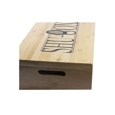 Wooden Structure Custom Handmade Rectangle Shoe Box With Laser Engraved Printing