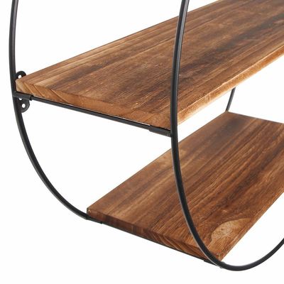 Floating Hanging Shelf for Picture Frames and Displaying Sundries in Wooden Metal
