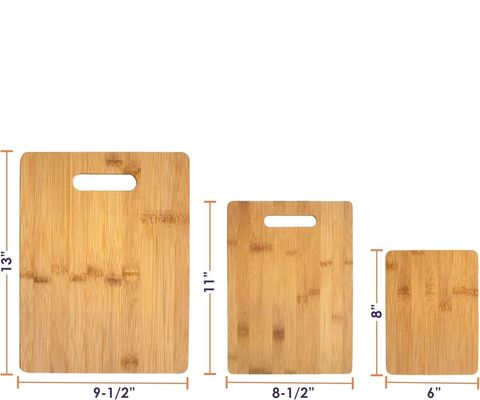 Extra Large Bamboo 3-Piece Cutting Board for Custom Size and Silk-Screen Printing