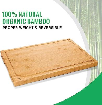 18 X 12Inch Juice Groove Bamboo Cutting Board Large Xtra Large for Custom Logo Kitchen