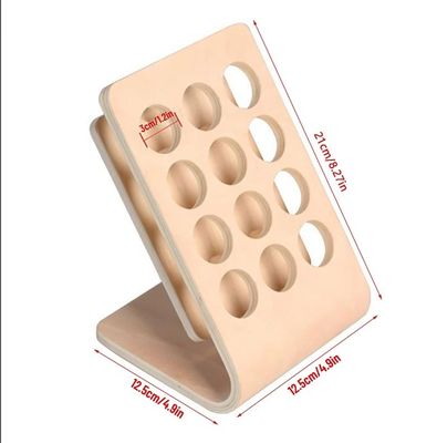 Silk-screen Printing 12 Holes Wooden Essential Oil Bottle Display Stand for Storage Rack