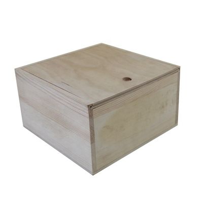 Customized Unfinished Natural Color Wooden Slide Top Boxes for Logo Customization