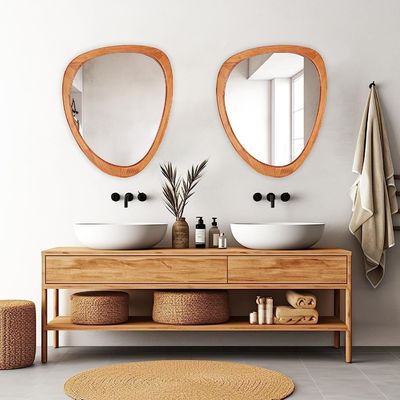 High Quantity Double Tier Wall Mirror for Bathroom Decor in Living Room Entryway Hall