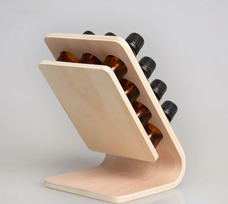 Silk-screen Printing 12 Holes Wooden Essential Oil Bottle Display Stand for Storage Rack
