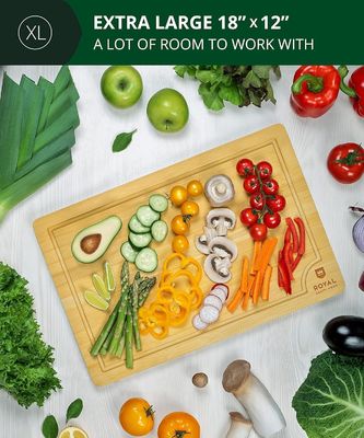Custom Service 18X12Inch Bamboo Wood Cutting Board Sustainable Wooden Plain Color