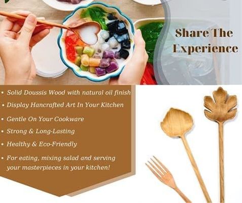 Business Gifts 6-Piece Wooden Salad Spoons and Forks Set Free Sample Offered