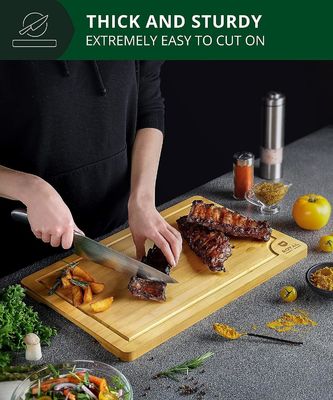 Custom Service 18X12Inch Bamboo Wood Cutting Board Sustainable Wooden Plain Color