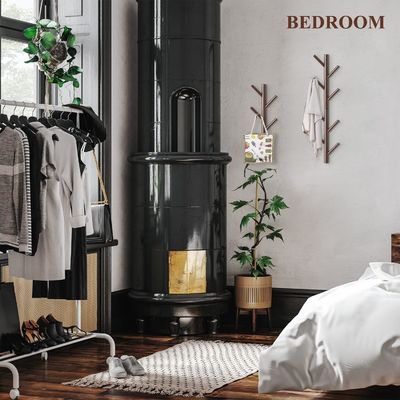 Wood Hook Wall Decor Hanger for Bedroom and Bathroom Behind Doors/On Walls Function