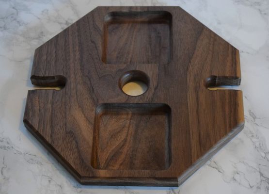 Wood Wine Holder with High Quantity Advantage Portable Food Serving Tray Wine Bottle Tray
