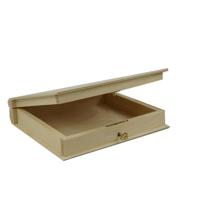 Handmade Custom Wood Book Box for Organizing and Storing Various Personal Items