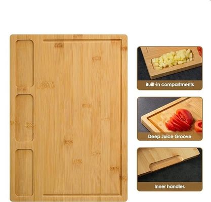 Popular Custom Service Bamboo Cutting Boards For Kitchen Set Of 3 With Juice Groove