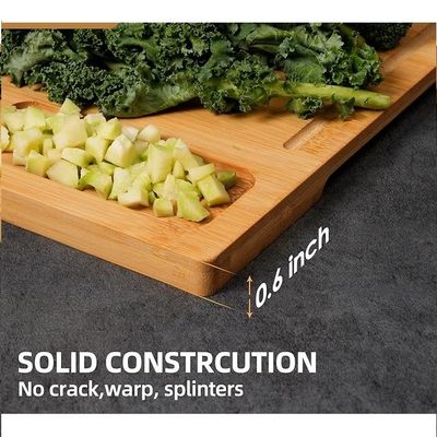 Popular Custom Service Bamboo Cutting Boards For Kitchen Set Of 3 With Juice Groove