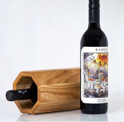 High Quantity Stackable Wooden Wine Holder for Customizable Made Countertop Wine Rack