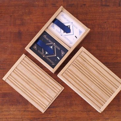 Customizable Color Wooden Sliding Lid Box for Business Card in Plain Color Custom Order