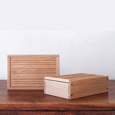 Customizable Color Wooden Sliding Lid Box for Business Card in Plain Color Custom Order