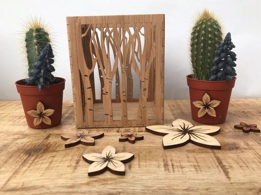 Wooden Plain Color Candle Lantern for Handmade Tea Light Holders in Laser Cut Design